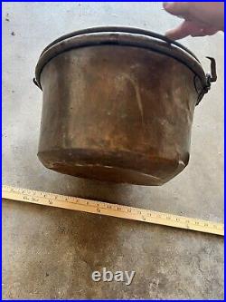 Vintage Copper Bucket With Handle. Rare Antique