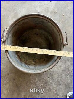 Vintage Copper Bucket With Handle. Rare Antique