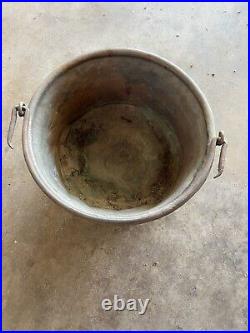 Vintage Copper Bucket With Handle. Rare Antique