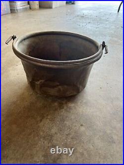 Vintage Copper Bucket With Handle. Rare Antique