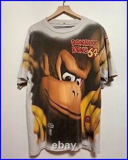 Vintage Donkey Kong 64 Shirt XL Nintendo 1990s RARE