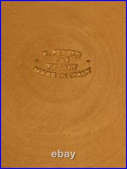 Vintage Elsa Peretti For Tiffany Thumbprint Glazed Terracotta Plate Platter Rare