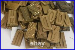 Vintage Embosograf Bronze Letters Numbers Fonts Punctuation Large Lot Rare