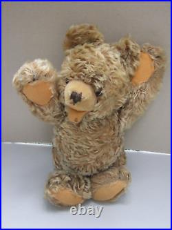 Vintage Hermann Zotty Growling Teddy Bear Toy Germany 1950's Collectables Rare