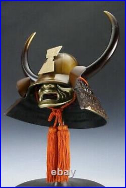 Vintage Japanese Samurai Helmet -Kansuke's helmet- with a mask Rare