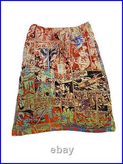 Vintage Jean Paul Gaultier Skirt Graphic Stretch Multicolor Distressed Rare M