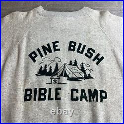 Vintage Late 40s 50s Champion Sweatshirt Pine Bush Running Man DEADSTOCK RARE M