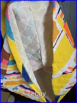 Vintage MCM PENNEYS HOSTESS GOWN Antique NWT Geometric Abstract Quilt Dress Rare