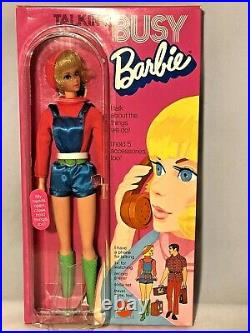Vintage Mattel 1971 Talking Busy Barbie Rare Mod Era Doll 1195 NRFB Mute