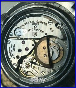 Vintage Men's 60's Universal Geneve Polerouter Sub Diver Rare 869116/01 MK1 Dial