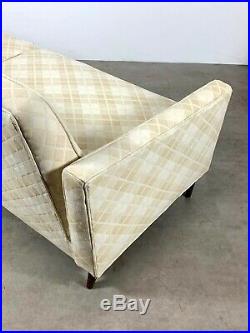 Vintage Mid Century Modern 84 Rare Edward Wormley Dunbar Sofa Couch Open Arm