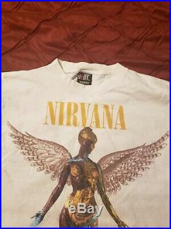 Vintage Nirvana In Utero Shirt Licensed to Giant Grunge Rare 90s kurt cobain
