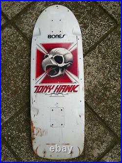 Vintage OG POWELL PERALTA Tony Hawk Pro Model Skateboard Deck Rare Silver 1983