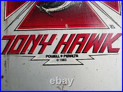Vintage OG POWELL PERALTA Tony Hawk Pro Model Skateboard Deck Rare Silver 1983