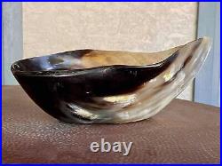 Vintage Old Rare Multi Color Beautiful Horn Bowl