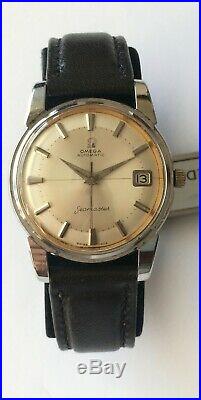 Vintage Omega Seamaster Automatic Cal. 503 Date 20 Jewels Rare Pie Pan Dial Stee