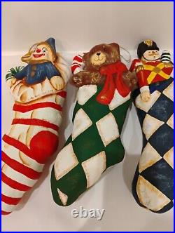 Vintage Paper Mache Chriatmas Ornaments Decor Lot Of 3 Farmhouse Holiday Rare