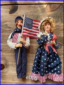 Vintage Patriot Americana Dolls, Rare, From Antique Cottage