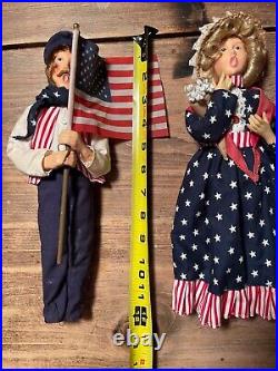 Vintage Patriot Americana Dolls, Rare, From Antique Cottage