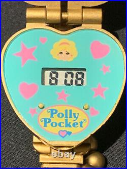Vintage Polly Pocket Polly 1995 Flip It GOLD Watch 100% Complete ULTRA RARE