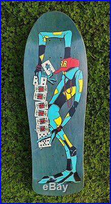 Vintage Powell Peralta Ray Barbee Skateboard Deck Teal Stain RARE Tony Hawk