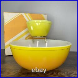 Vintage Pyrex Pineapple Party Chip & Dip Promo Bowls 401 404 Bracket Box Rare