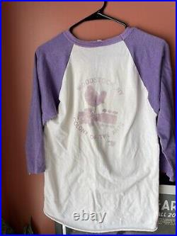 Vintage RARE 1970s Woodstock Shirt Raglan, Size Medium Jimi Hendrix