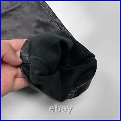 Vintage RARE 1997 Helmut Lang Leather Calfskin Pants Archive Fashion Size 30x32