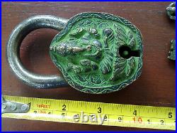 Vintage RARE ANTIQUE BRONZE padlock