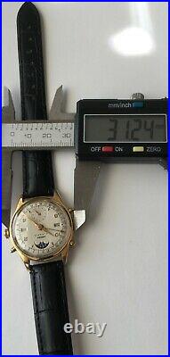 Vintage RARE Leroy Moon phase Triple Date Datofix Watch 107C 17 Jewels 3 Adjustm