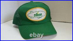 Vintage RARE Slice Lemon Lime Green Blimp Snapback Trucker Hat Cap