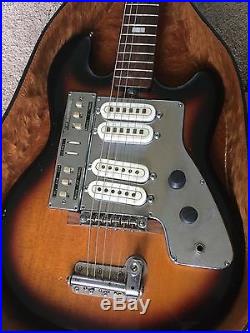 Vintage RARE Tulio Electric Guitar Japan Teisco Kawai Silvertone 4 Pickups