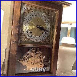 Vintage RARE Wall Clock With Chime 8day Works Great Little River