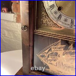 Vintage RARE Wall Clock With Chime 8day Works Great Little River