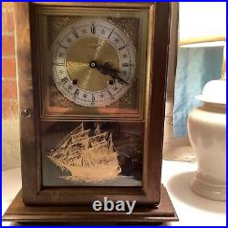 Vintage RARE Wall Clock With Chime 8day Works Great Little River