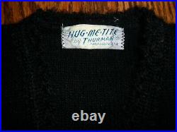 Vintage Rare 1930s Hug Me Tite Thurman Black Women's Sweater Vest Sleeveless