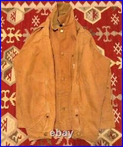 Vintage Rare 1940s Carhartt Work Jacket Blanket Lining Brown Union-Made