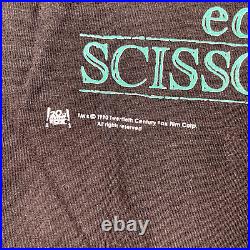 Vintage Rare! 1990 Edward Scissorhands Long Sleeve T-Shirt Mens M/L Black
