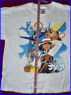 Vintage Rare Anime Nadia secret of bluewater T-shirt XL akira ghost in the shell