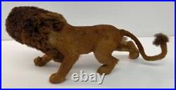 Vintage Rare Antique 17 Lion Made Of Real Hair