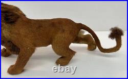 Vintage Rare Antique 17 Lion Made Of Real Hair