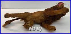 Vintage Rare Antique 17 Lion Made Of Real Hair