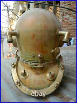 Vintage Rare Antique Heavy diving Helmet US Navy Mark V Scuba Morse Boston 18