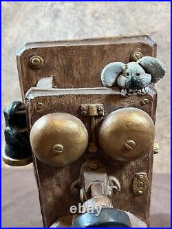 Vintage Rare Antique Juta Sangthaweep 1974 Handmade Hand Crank Telephone