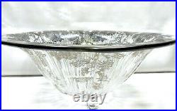 Vintage Rare Antique Sheriffs Jury Panel III Glass Bowl Sterling Silver Overlay