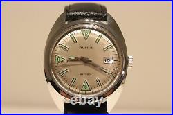 Vintage Rare Beautiful All Stainless Steel Men's Swiss Watch Huma 17j