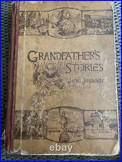 Vintage, Rare Book (1889) Grandfather Stories Historic Antique