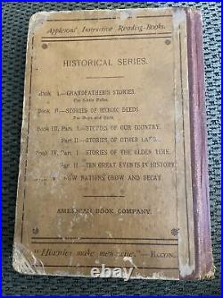 Vintage, Rare Book (1889) Grandfather Stories Historic Antique