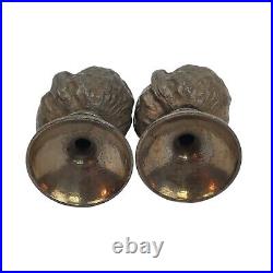 Vintage Rare Brass Walnut Shaped Salt and Pepper Shaker Set of 2 Antique