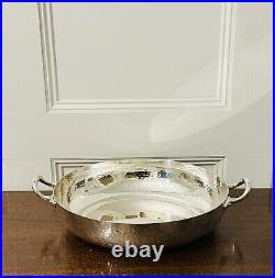 Vintage Rare Christian Dior Silverplate Large Sauce Pot, Hand Hammered